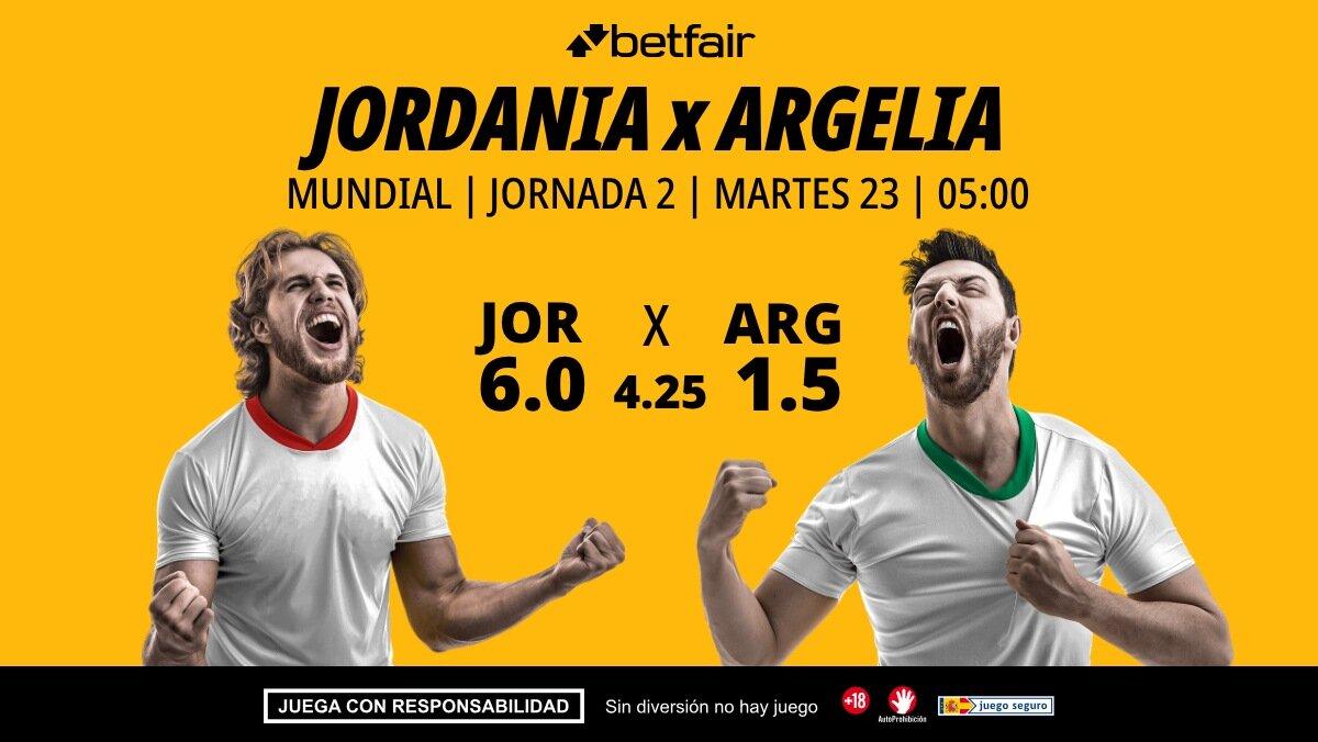 Jordania - Argelia: alineaciones, horario, dónde ver, pronósticos y estadísticas
