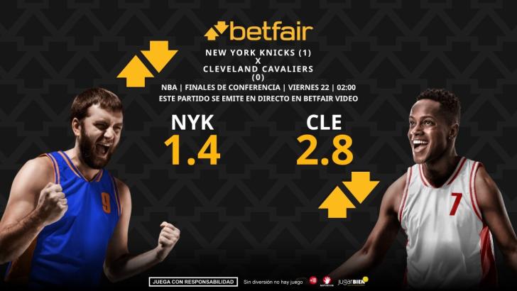 New York Knicks - Cleveland Cavaliers (partido 2): horario, dónde ver, pronósticos, estadísticas y cuadro