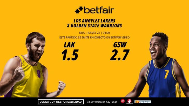 Los Angeles Lakers - Golden State Warriors: horario, dónde ver, bajas, estadísticas y pronósticos