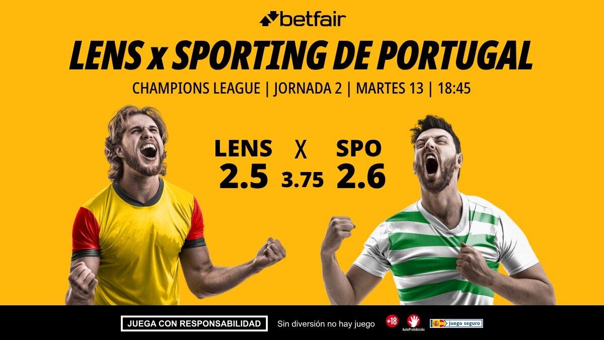 Lens - Sporting CP: alineaciones, horario, dónde ver, pronósticos y estadísticas