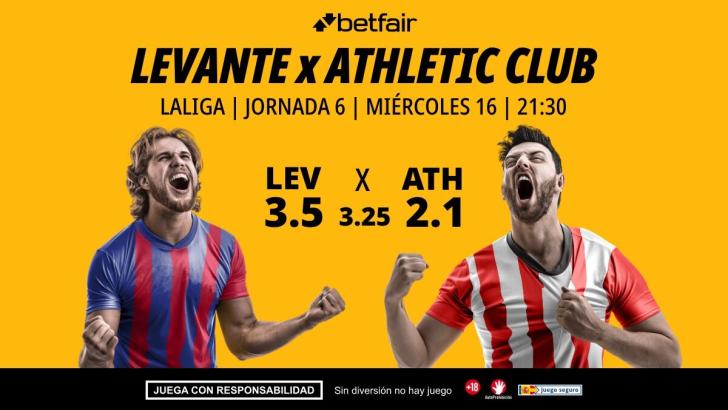 Levante - Athletic Club: alineaciones, horario, dónde ver, pronósticos y estadísticas