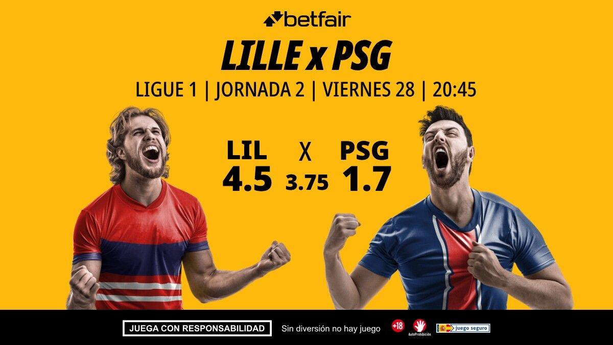  Lille - PSG: alineaciones, horario, dónde ver, pronósticos y estadísticas