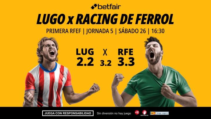 Lugo - Racing de Ferrol: alineaciones, horario, dónde ver, pronósticos y estadísticas