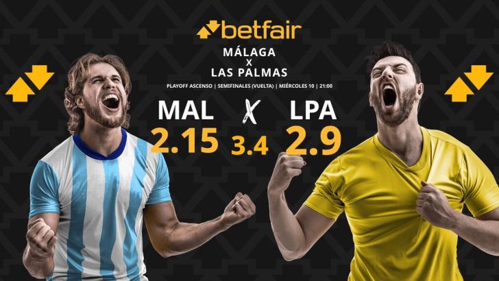 Málaga - Las Palmas: horario, dónde ver, alineaciones, estadísticas y pronósticos