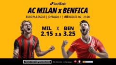 AC Milan - Benfica: alineaciones, horario, dónde ver, pronósticos y estadísticas