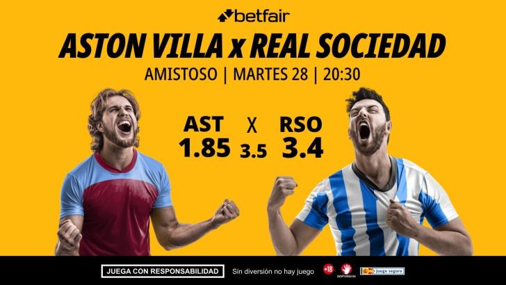Aston Villa - Real Sociedad: alineaciones, horario, dónde ver, pronósticos y estadísticas