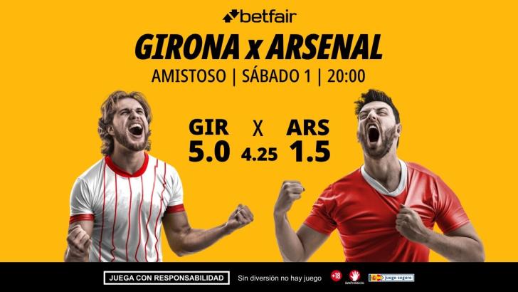 Girona - Arsenal: alineaciones, horario, dónde ver, pronósticos y estadísticas