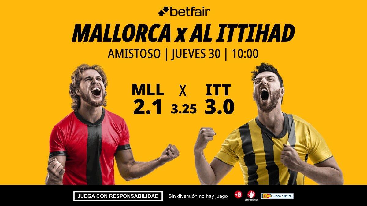 Mallorca - Al-Ittihad: alineaciones, horario, dónde ver, pronósticos y estadísticas