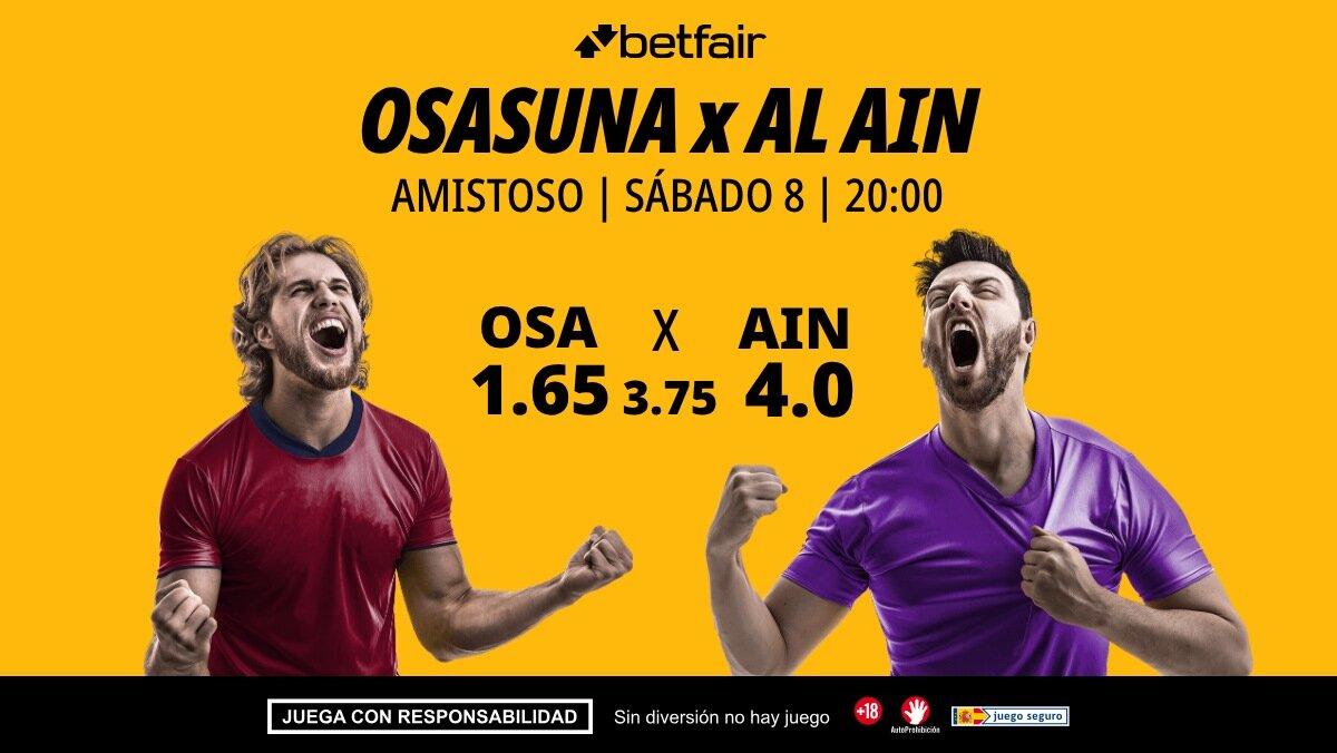 Osasuna - Al Ain: alineaciones, horario, dónde ver, pronósticos y estadísticas