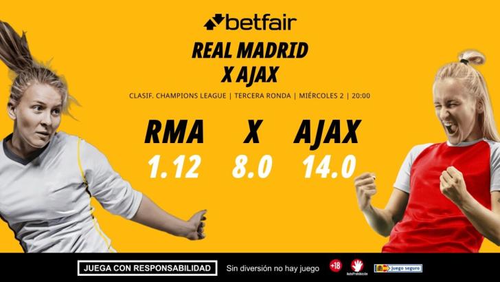 Real Madrid - Ajax: alineaciones, horario, dónde ver, pronósticos y estadísticas
