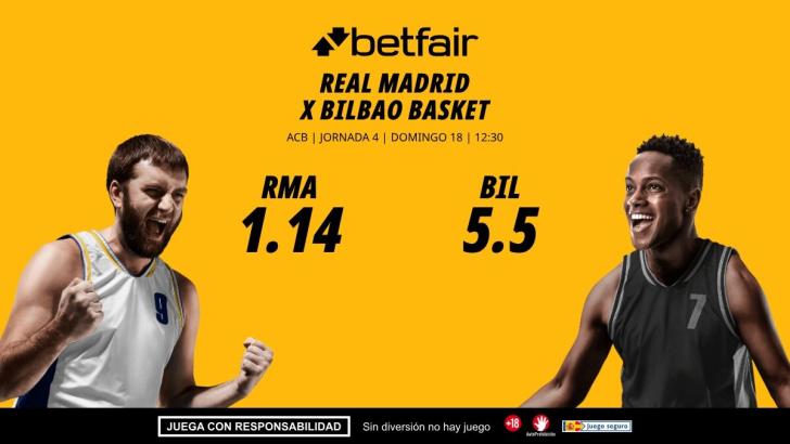 Real Madrid - Bilbao Basket: horario, dónde ver, bajas, estadísticas y pronósticos