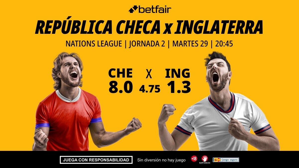 República Checa - Inglaterra: alineaciones, horario, dónde ver, pronósticos y estadísticas