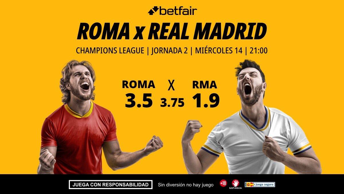 Roma - Real Madrid: alineaciones, horario, dónde ver, pronósticos y estadísticas