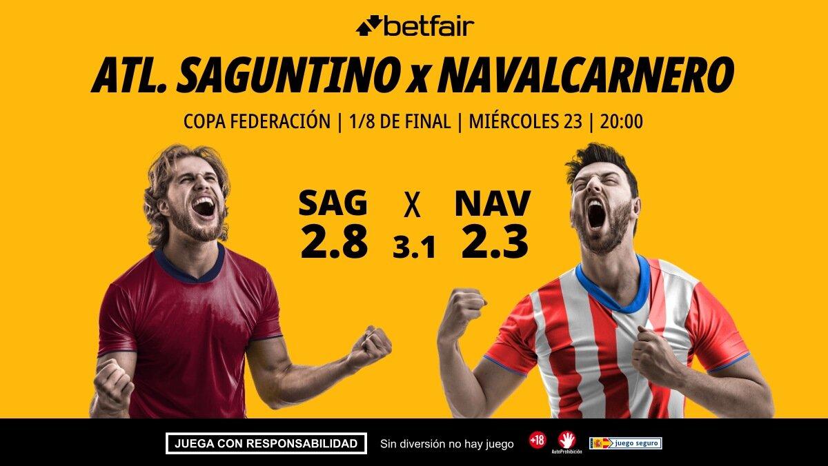 Atlético Saguntino - Navalcarnero: alineaciones, horario, dónde ver, pronósticos y estadísticas