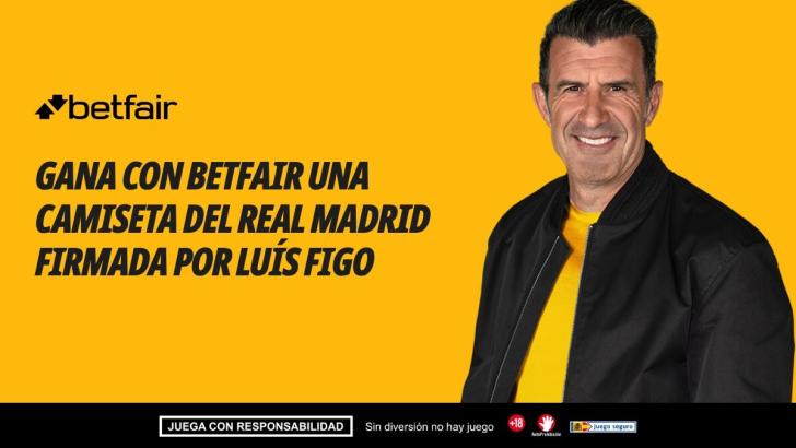 Gana con Betfair una camiseta del Real Madrid firmada por Luís Figo