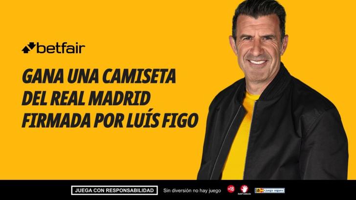 Gana con Betfair tu camiseta del Real Madrid firmada por Luís Figo
