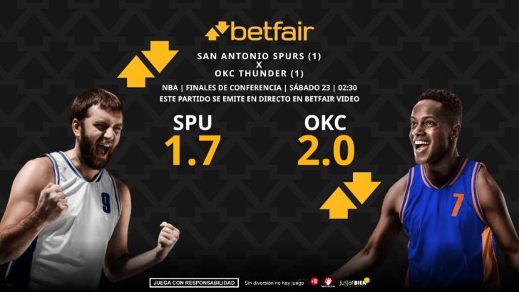 San Antonio Spurs - Oklahoma City Thunder (partido 3): horario, dónde ver, pronósticos, estadísticas y cuadro