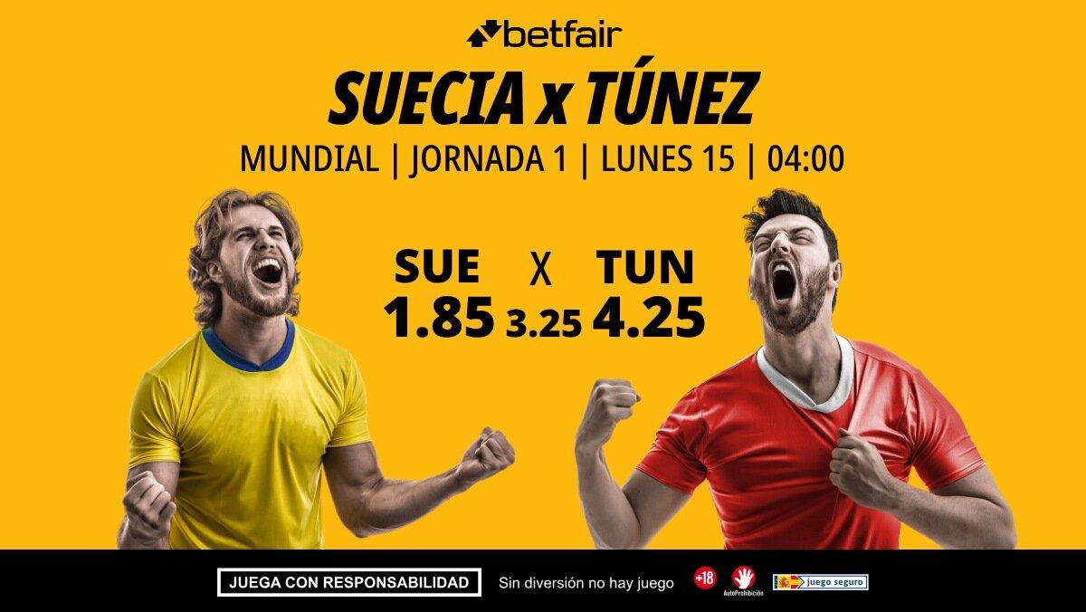 Suecia - Túnez: horario, dónde ver, alineaciones, pronósticos y estadísticas