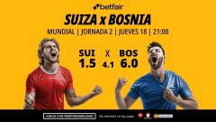 Suiza - Bosnia: horario, dónde ver, alineaciones, pronósticos y estadísticas