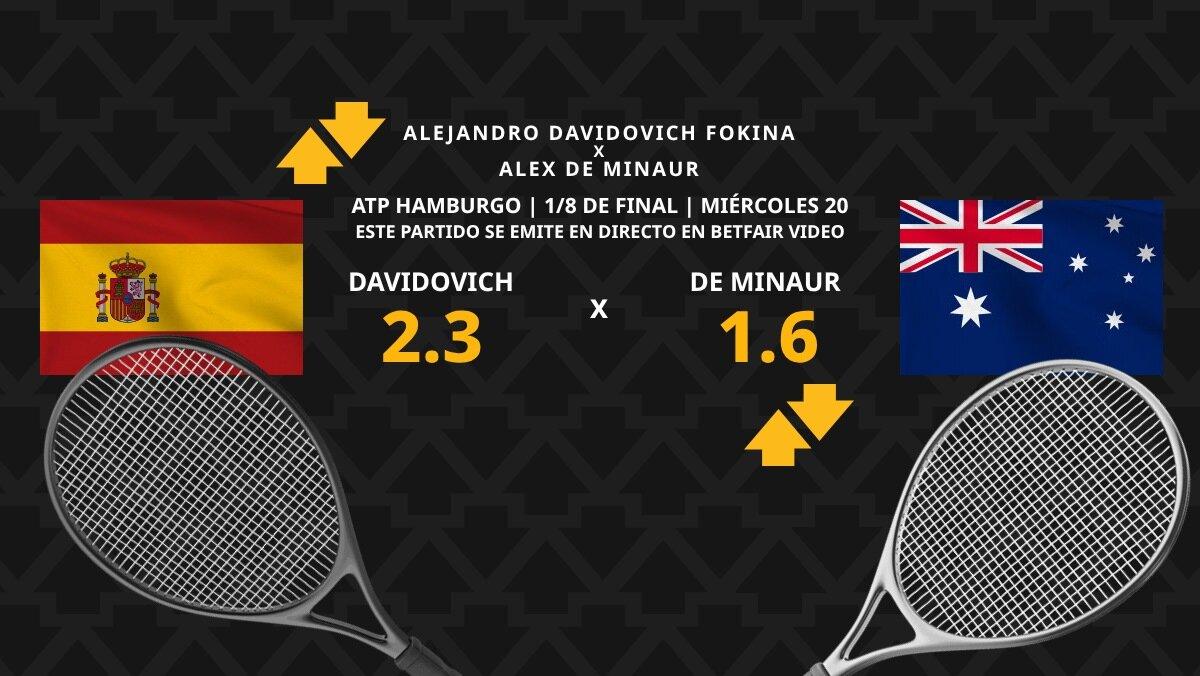 Alejandro Davidovich - Álex de Miñaur: horario, dónde ver, estadísticas y pronósticos