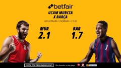 UCAM Murcia - Barcelona: horario, dónde ver, plantillas, estadísticas y pronósticos