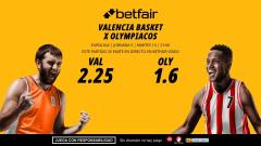 Valencia Basket - Olympiacos: horario, dónde ver, bajas, estadísticas y pronósticos