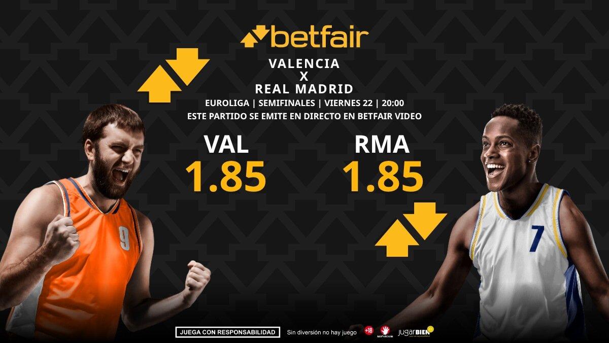 Valencia Basket - Real Madrid: horario, dónde ver, pronósticos, estadísticas y cuadro