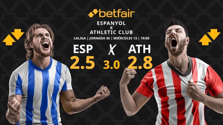 Espanyol - Athletic Club: horario, dónde ver, pronósticos, estadísticas y clasificación