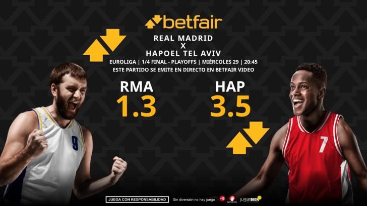 Real Madrid - Hapoel Tel Aviv: horario, dónde ver, pronósticos, estadísticas y cuadro