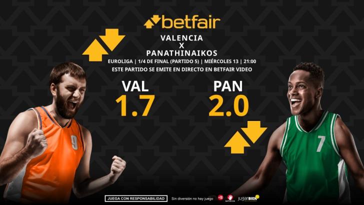 Valencia Basket - Panathinaikos (partido 5): horario, dónde ver, pronósticos, estadísticas y cuadro