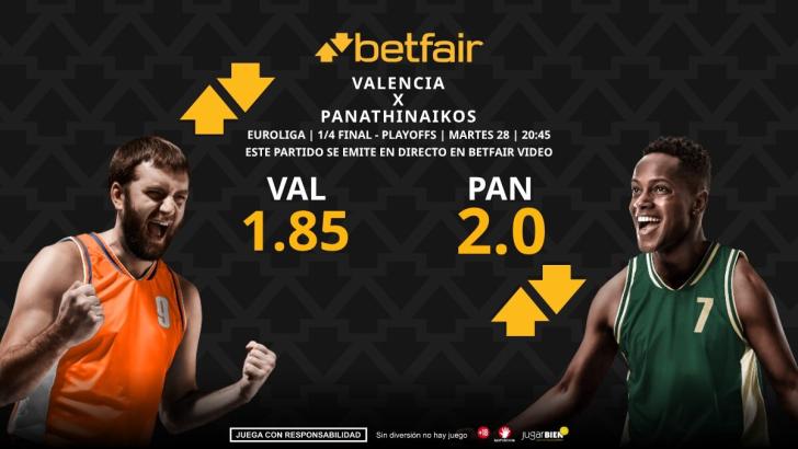 Valencia Basket - Panathinaikos BC: horario, dónde ver, pronósticos, estadísticas y cuadro